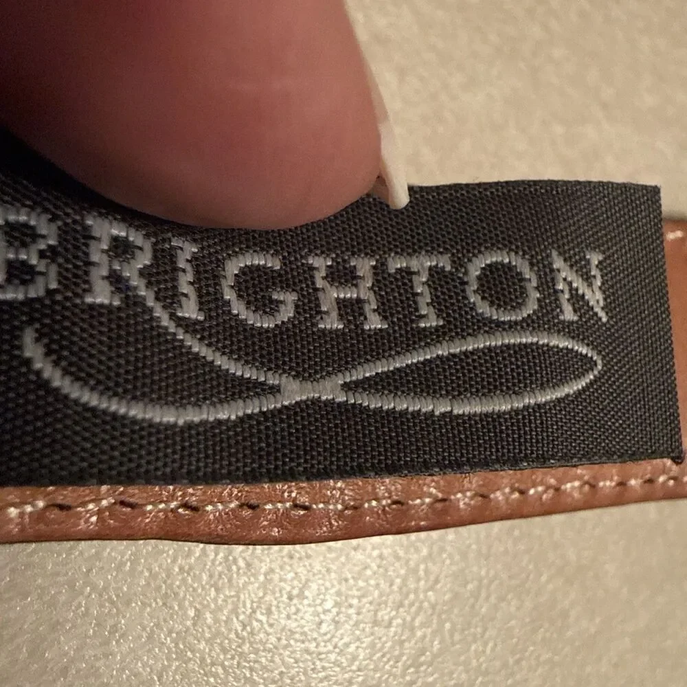 Brighton Men's Leather Belt 04800 Multi Color Band Silver Tone 34 ?Cowhide